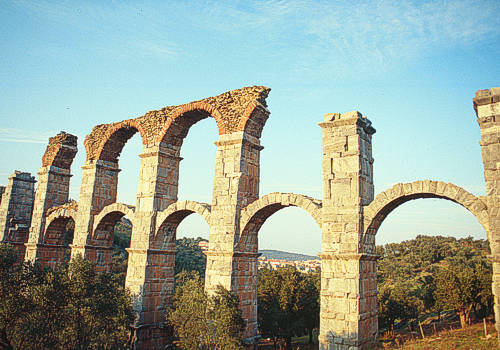 The Roman Aquaduct of Gera near Mytilene.