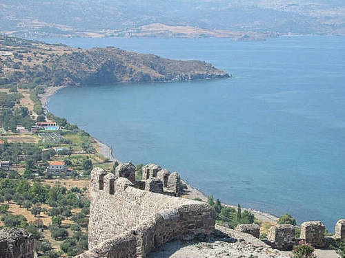 The Byzantine Castle of Molivos at the North part of Lesvos island.
